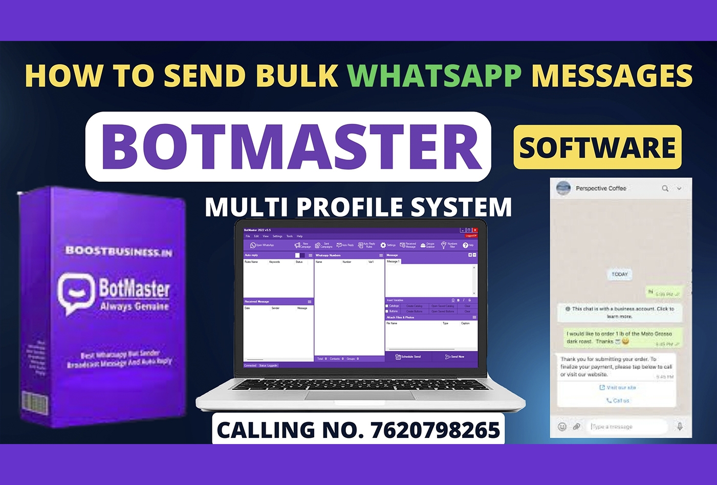Botmaster | Multi Profile & Account Engager WhatsApp Marketing Software