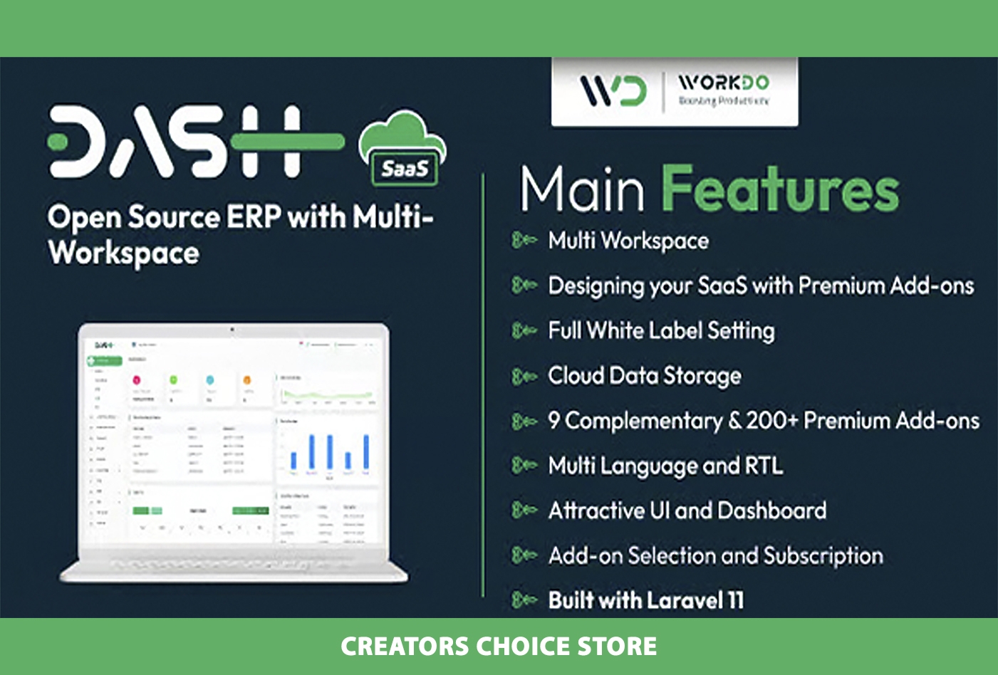 WorkDo Dash SaaS - Open Source ERP with Multi-Workspace