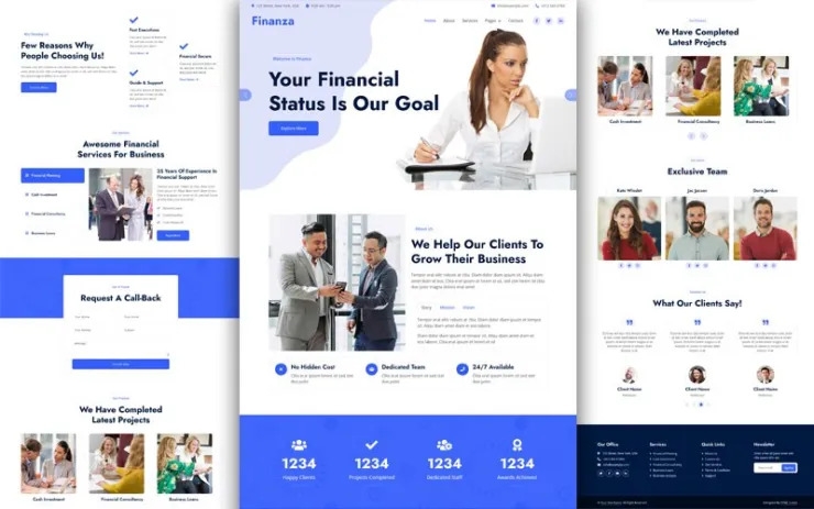 Finanza – Financial Services Website Template