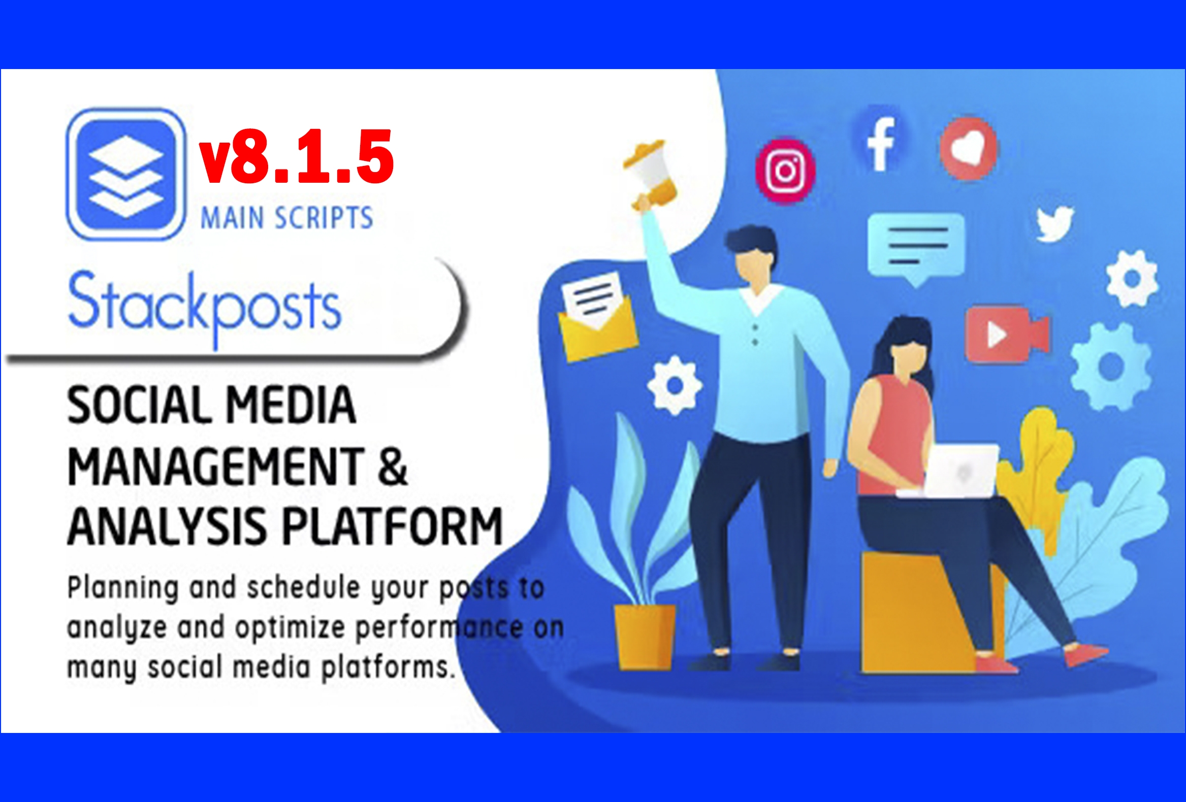 Stackposts v8.1.5 - Social Marketing Tool Extended License