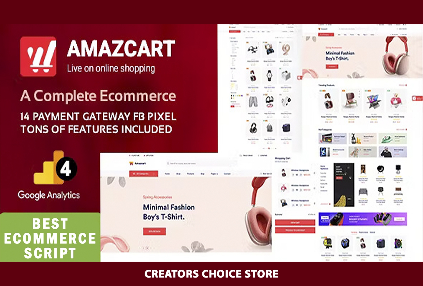 AmazCart - Laravel Ecommerce System CMS Multi-Vendor