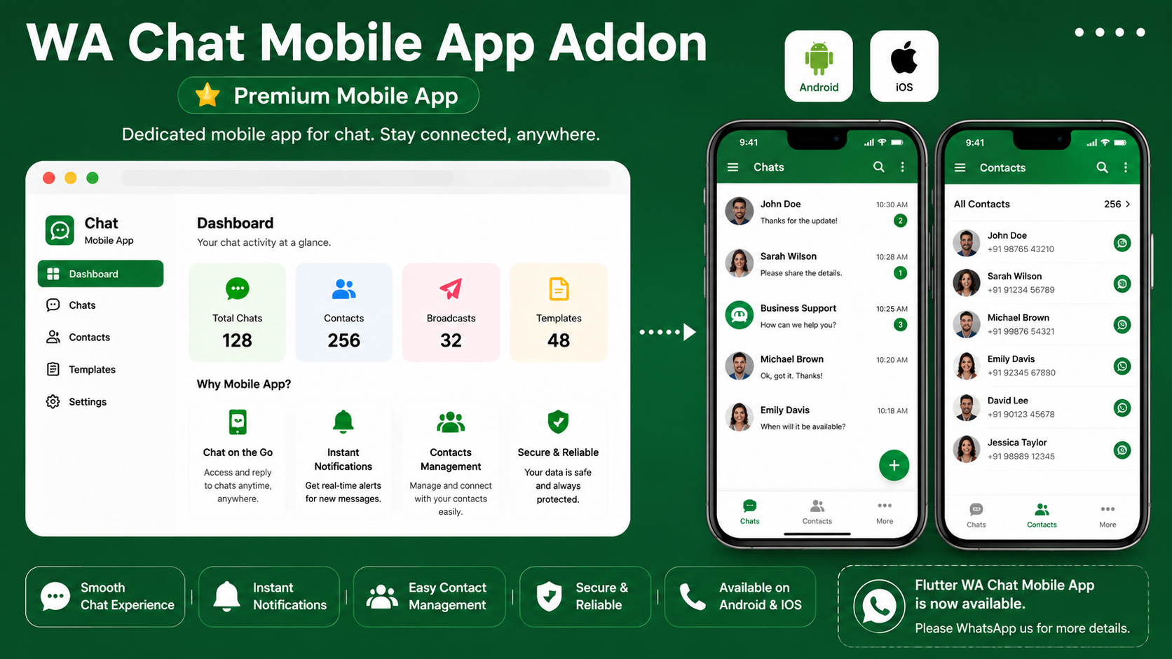 WA Chat Mobile App - WhatsApp Official Api Addon