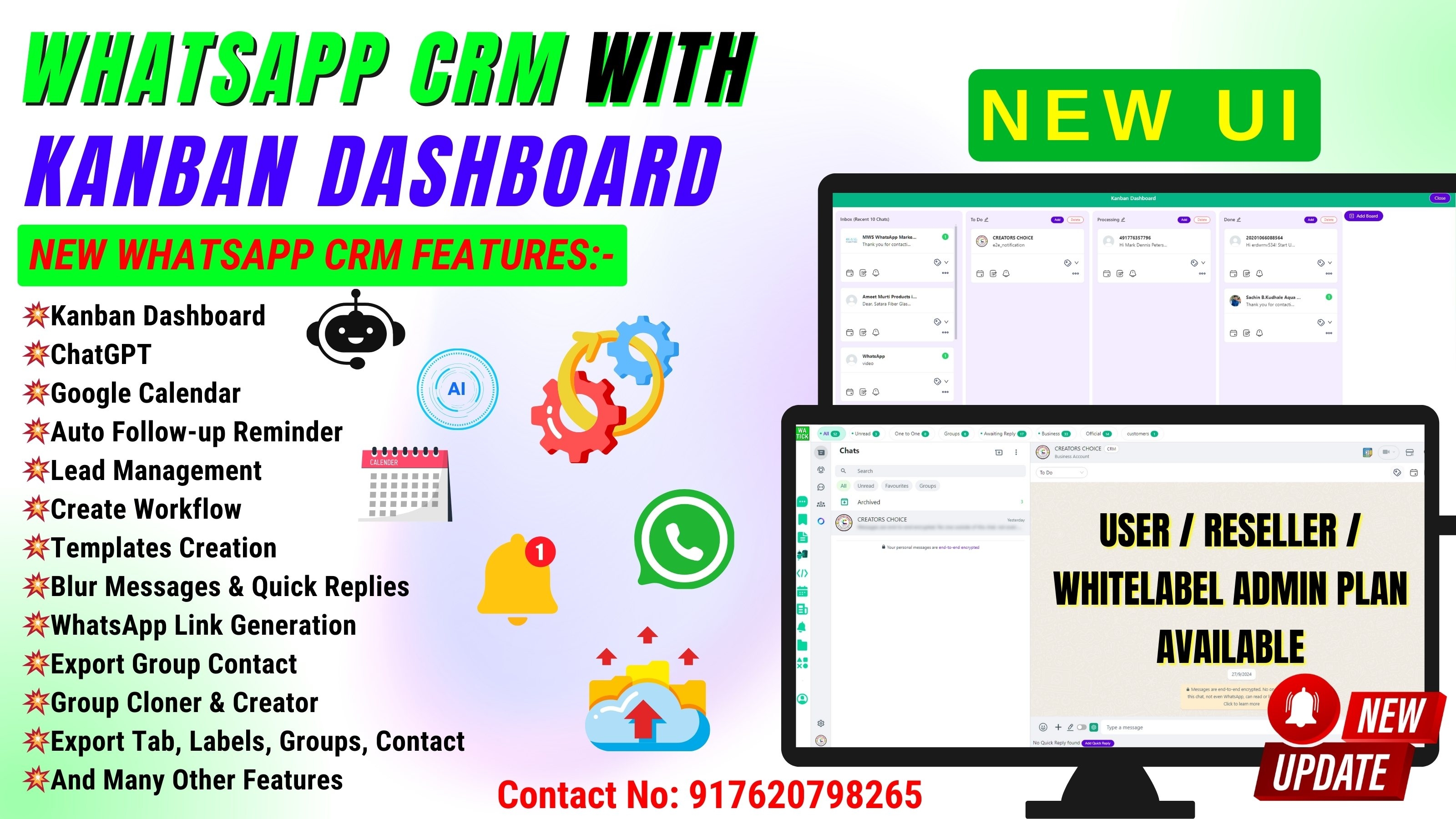 WhatsApp CRM - Auto Reminder For Leads, Bulk Message, Chatbot, Rapid Responses, Schedule